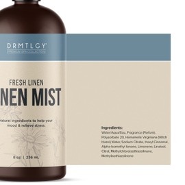 DRMTLGY Natural Fresh Linen Mist and Room Spray - Pure Essential Oils for a Pillow Spray, Linen Mist, and Fabric Spray - Aromatherapy Spray for Relaxation and Sleep, 8 oz