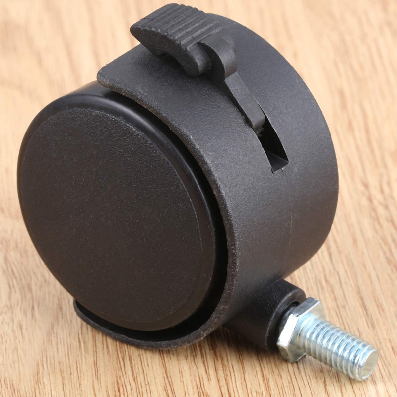4pcs Casters Screw Casters Screw-in M8 Cart Chair with Stopper