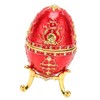 Egg Style Jewelry Trinket Box Zinc Alloy Hand Painted Enameled