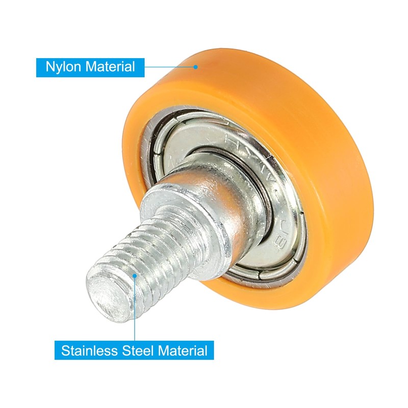 PATIKIL 4pcs 22mm Drawer Roller Plastic Drawer Pulley Replacement Wheel