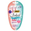 BIC, Rastrillo para Mujer, Rasurador de Tres Hojas, Soleil Sensitive,