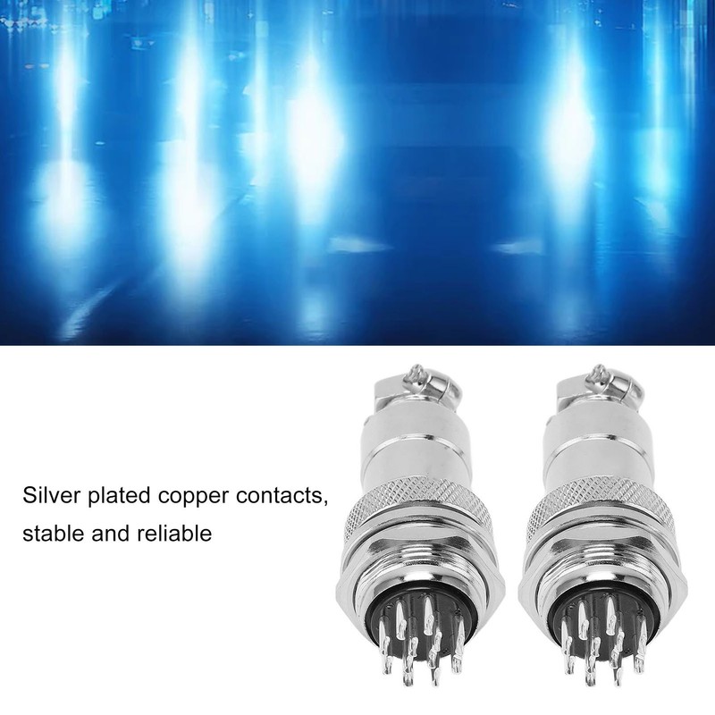 2PCS 12 Pin Aviation Connectors Zinc Alloy Electrical Plug and