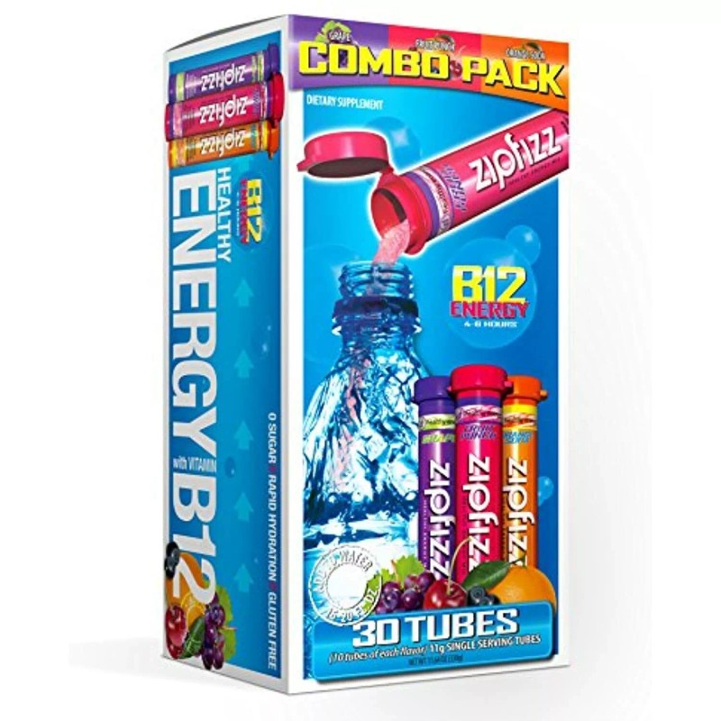 Zipfizz Healthy Energy Drink Mix, Hydration with B12 and Multi