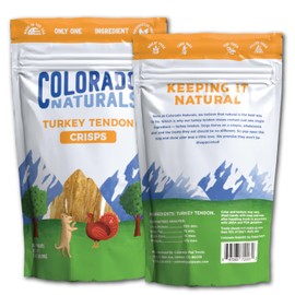 Colorado Naturals Turkey Tendon Chews, 3 oz – All-Natural, Made in USA, No Fillers or Preservatives – Great for Dental Health
