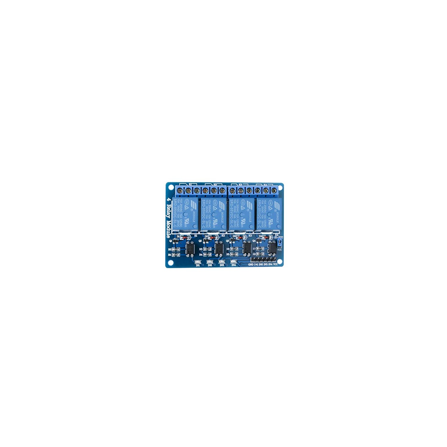 ELEGOO 4 Channel DC 5V Relay Module with Optocoupler Compatible with ...