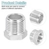 sourcing map 5Pcs 1/2" Male to 3/8" Female NPT 304