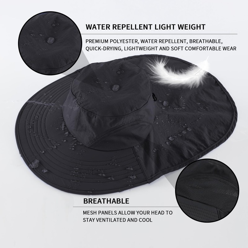 Home Prefer Outdoor UPF50+ Sombrero de sol de malla de