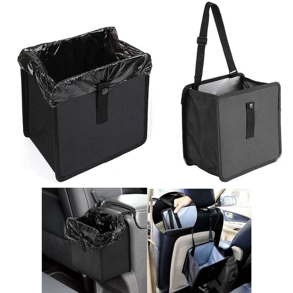 Suweiyuanshiyi 2PCS Foldable Car Trash Can,Waterproof Leakproof Car Garbage Can