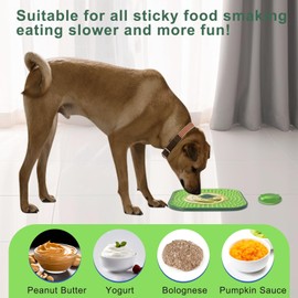 CyperGlory Interactive Licking Mat for Dog Crate,Feeder Pad, Boredom&Anxiety Relief, Peanut Butter & Yogurt Lick Plate, Safe Soft Treat Dog Training Gift
