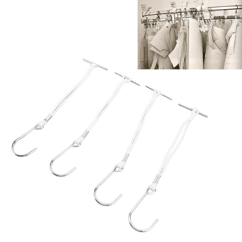 20Pcs Pattern Hooks Hanging Sewing Making Metal Hanger with Rope