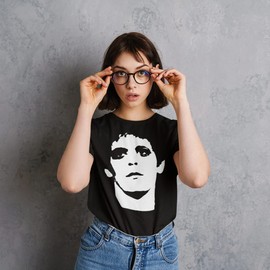 Lou Reed - Punk Rock Velvet Underground Music T-Shirt [Color - Black, Size - M]