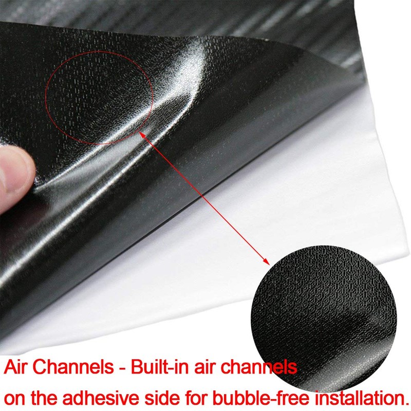 NewL 5cm x 900cm Black Carbon Fiber Air Release 3D