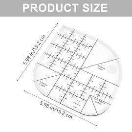 Curved Corner Cutter Ruler - Quilting Templates - Sewing Ruler - Corner Cutter - Multifunctional Sewing and Patchwork Tools - DIY Sewing Supplies - Suitable for Quilting Crafts