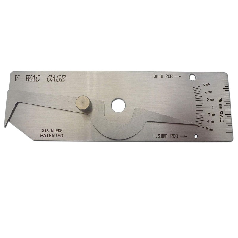 V-WAC Gauge - Medidor de soldadura individual de acero inoxidable