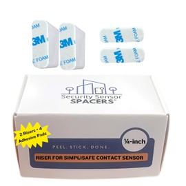 Contact Sensor Riser with Double Sided Adhesive Tape Compatible with SimpliSafe Entry Sensor, Window Sensors for Home Security System 1/4-inch, Pack of 2