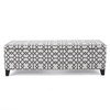 Christopher Knight Home Cleo Fabric Storage Ottoman, Grey Geometric Patterned