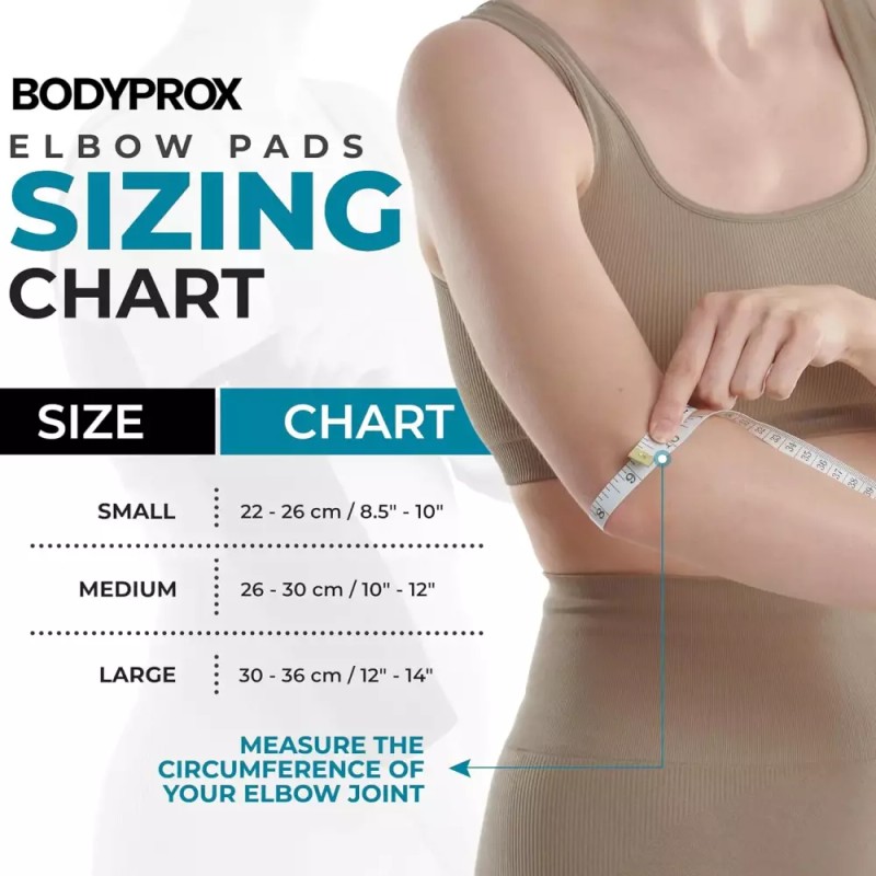 BodyProxx 바디프록스 팔꿈치 보호 패드 1쌍 슬리브 [Large] Bodyprox Elbow