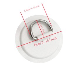6 Pieces Stainless Steel D Rings Patch for Inflatable Boat, Sup D-Ring Patch,Kayak D Ring Patch,Dring Patch for Canoe Raft Dinghy Kayak Surfboard Paddle Board (White)