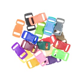 Craft County Side Release Contoured 3/8 Inch Buckles – Use for DIY Crafting Bracelets, Lanyards, and Necklaces (Maroon, 25 Pack)