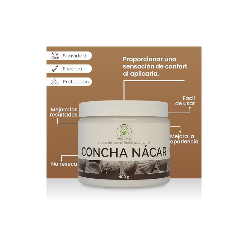 Crema Facial & Corporal De Concha Nácar Piel Tersa Productos