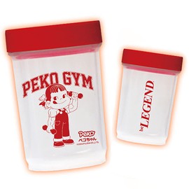 Be Legend Macho Peko-chan Dumbbell Shaker [RED x CLEAR] 22.8 fl oz (650 ml) Protein Shaker