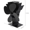 4 Blade Heat Powered Stove Fan Silent Eco Friendly Aluminium