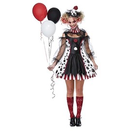 California Costumes Womens Creepy Clown Costume Medium Black