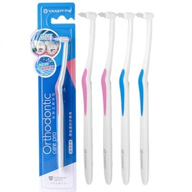 YANDY - Cepillo de dientes de punta extrapequeña para áreas difíciles de alcanzar, implantes, dientes traseros y dientes del juicio, cepillo dental suave para adultos (4 unidades)