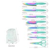 Kitchen Knife Set with Block, 14 Piece Rainbow Titanium Coated