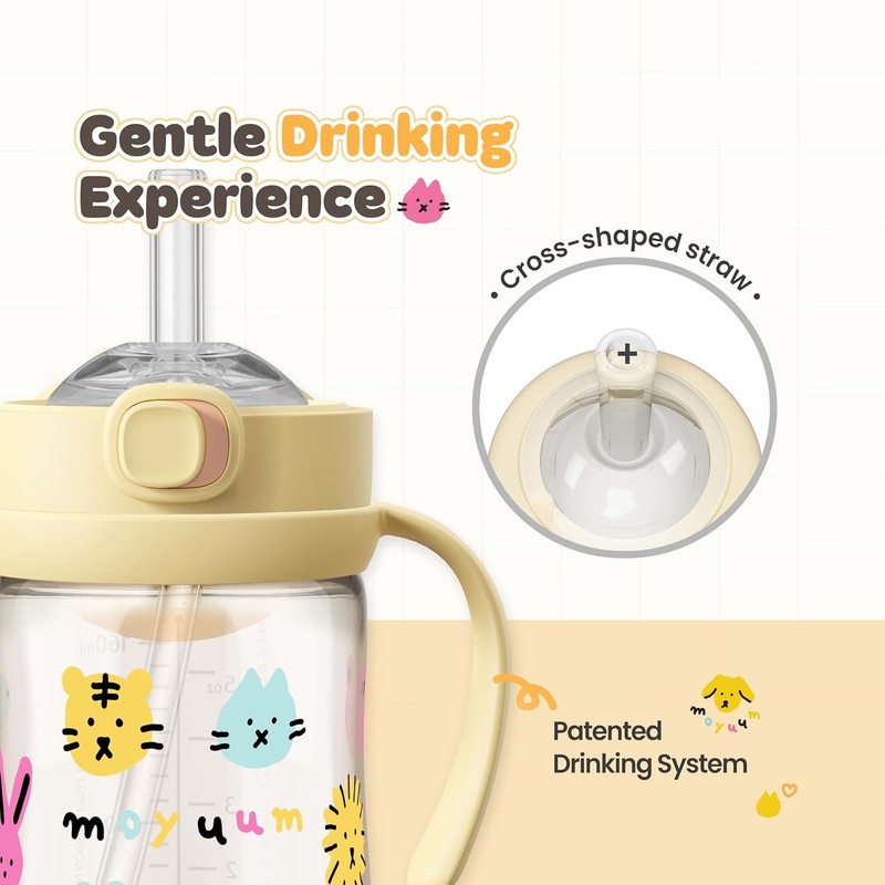 MOYUUM Korean Made PPSU Leak Proof Sippy Cup with Handle,