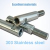 Neeki 4-1/2" Stainless Angle Grinder Arbor Extension Shaft, 5/8"-11 Thread