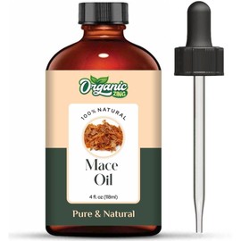 Organic Zing Mace (Myristica Fragrans) Oil | Pure & Natural Essential Oil for Skin Care, Haircare, Aroma & Diffusers - 118ml/3.99fl oz
