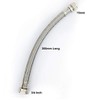 Infun 300mm Silver Flexible Hose for Bath Tap - 15mm