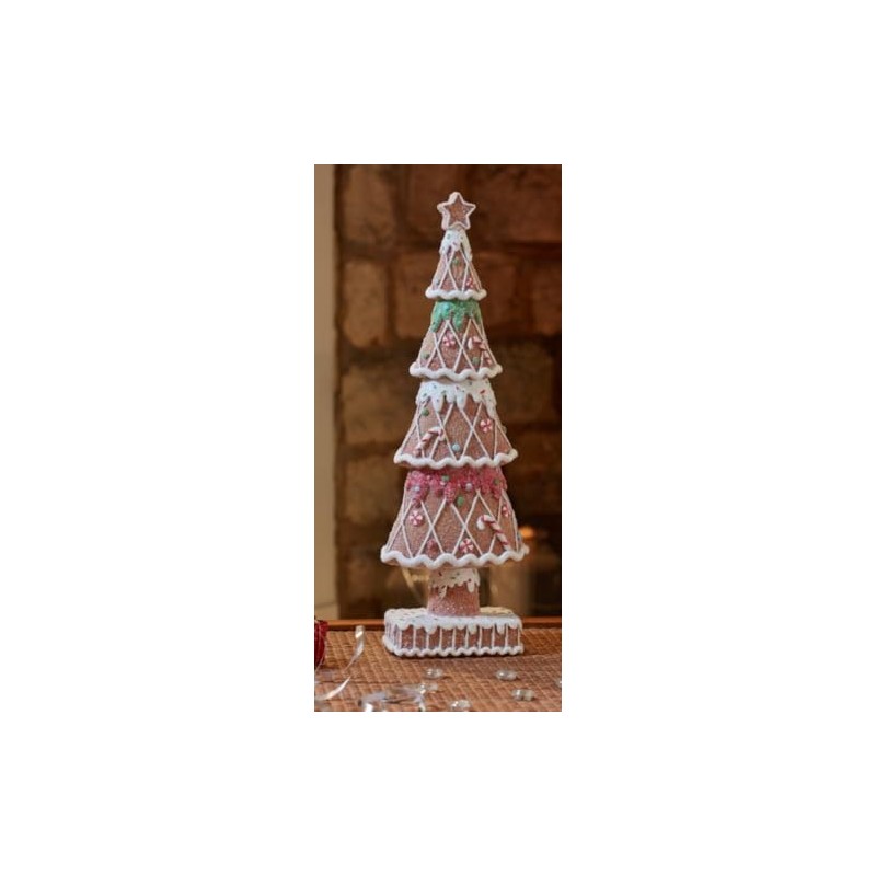 Three Kings Large Christmas Glitter Gingerbread Christmas Tree Table Top