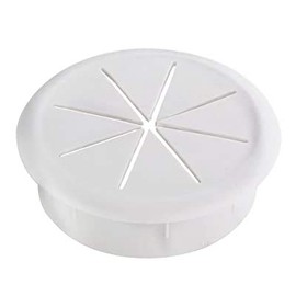 Electriduct 1.937" Flexible Desk Grommet - Color: Eggshell White - 20 Pack