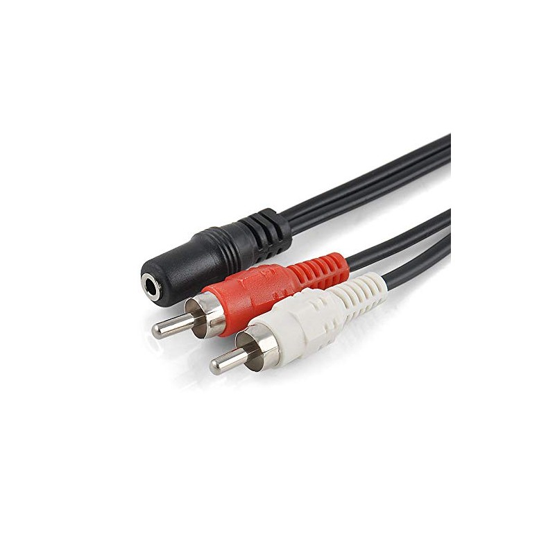 axGear 3.5mm Stereo Female to 2 RCA Male Y Audio