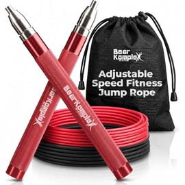 Bear KompleX Aluminum Speed Jump Rope is Great for Crossfit, Double Unders, Boxing, Fitness & Conditioning. Lightweight Cable Combined with The Durabl