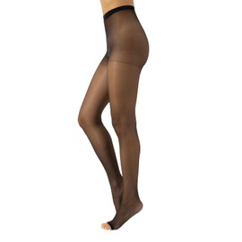 CALZITALY Toeless Pantyhose, Sheer Tights, Open Toe stockings with Cooling Effect (Medium, Black)