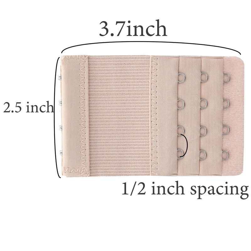 SAMGU 4 Hooks Bra Extender Women's Soft Stretchy Bra Extension