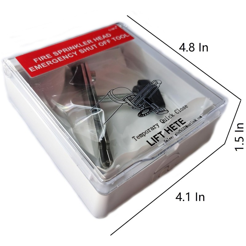 Fire Sprinkler Head Shut Off Tool Wall Cabinet Case For