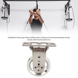 Polea Giratoria, Rueda de Polea de Gimnasio, Rodamiento Silencioso, a Prueba de óxido, Rotación de 360 ​​grados, Fácil Instalación para Bloques de Levantamiento de Pesas (Aluminio)