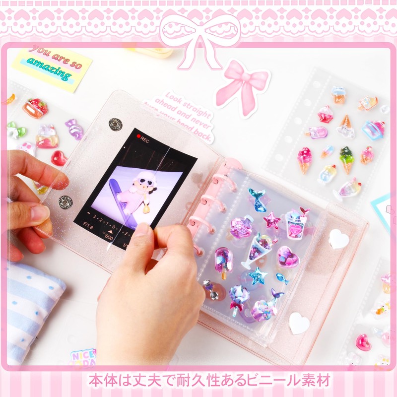 Sticker Pad, M5 Size, Includes 20 Refills, 2 Zippered Pockets,