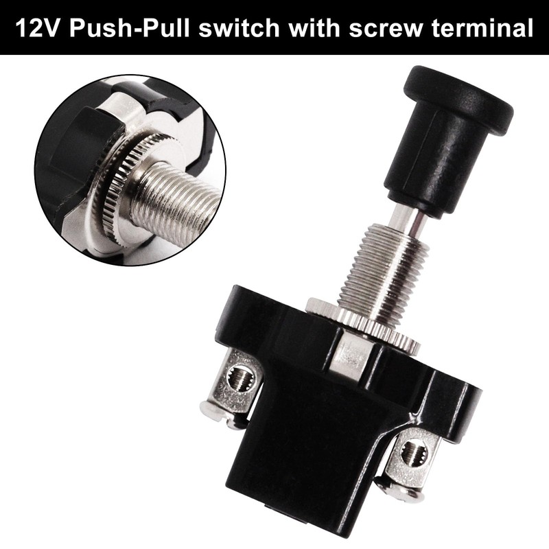 S SYDIEN Golf Cart Light Switch 3Pcs Push Pull Switch