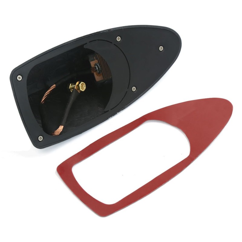 uxcell Red Stick-on Shark Fin Shaped AM/FM Signal Antenna Aerial