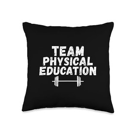 Physical Education Teacher Gifts & Supplies Team Physical Education PE Teacher Throw Pillow, 16x16, Multicolor