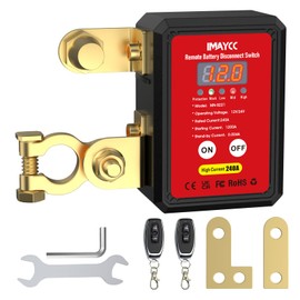 Remote Battery Disconnect Switch 12V, Kill Switch for Car with Led Voltage Display, Car Battery Kill Switch Anti Theft, Battery Cut Off Shut Off Switch for Auto,Vehicle, RV, ATV,Truck, Boat.