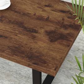 IBF Rustic Living Room Table, Simple Industrial Rectangle Coffee Table, Modern Minimalist Farmhouse Wooden Center Table, Wood and Metal Vintage Coffee Table for Bedroom Office, Rustic Brown, 47 Inch