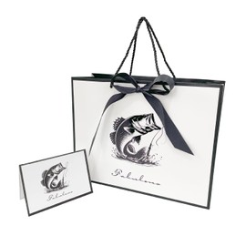 ysmile Fishing Gift Bag with Wrapping Paper for Men Women 12.6" Fisher