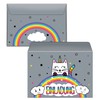 12 Children's Birthday Invitations for Girls Cat Unicorn Including Envelopes,