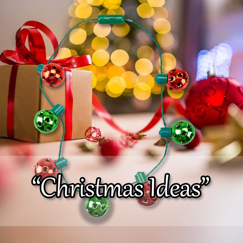 VFM e-Store - Christmas Light Up Necklace Christmas Bauble Decoration